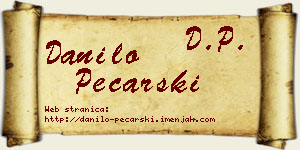 Danilo Pecarski vizit kartica